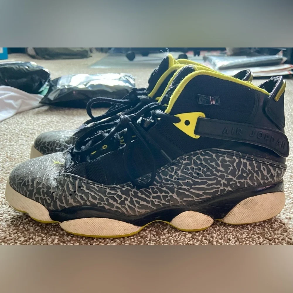 Size 8 - Jordan 6 Rings Black Venom Green 322992-033
